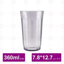 【鎰滿】YM0302  PC條紋水杯灰  360cc (12入/盒)