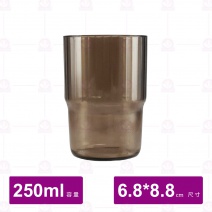 【鎰滿】YM-9950 PC直紋水杯 咖啡色(12入/盒)