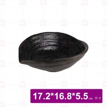 【宜瓷】黑天目片口缽(10入/盒)