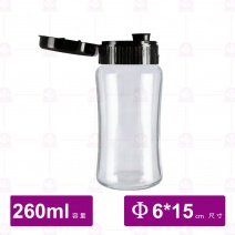 耐熱果汁瓶-掀式黑蓋 260cc