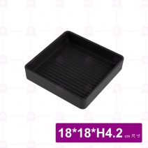 【LihTay】LT1005 四角疊肉盤 黑色(12入/盒)