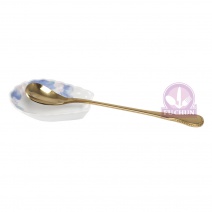 【大同磁器】0522- 1538 蓮玉湯匙座 8.8x5.2xH2.2cm