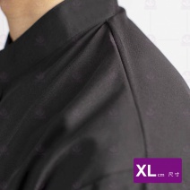 9776平黑/中山領單排黑扣-短袖XL