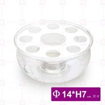 AD-W透明花茶壺玻璃爐座 14x7cm