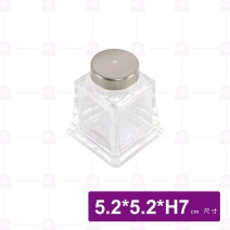 梯形銀頭調味罐 一孔 5.2x5.2xH7cm