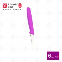 【六協刀具】彎削皮刀(實用)-紫色柄 鉬釩鋼