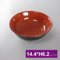 【LihTay】3076 雙色碗-雙色(紅/黑) 14.4x6.2cm