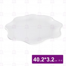 【HS】216B梅花盤-乳白 40.2x3.2cm
