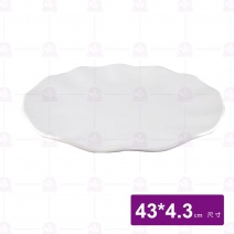 【HS】HS2027蓮花盤18吋-乳白 43x4.3cm