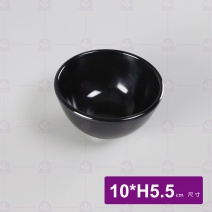 【HS】3061  飯碗 小 黑  10xH5.5cm