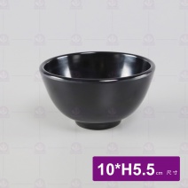 【HS】3061  飯碗 小 黑  10xH5.5cm