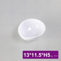 【LihTay】718蛋型碗(變形碗)-瓷白加金 13x11.5xH5cm