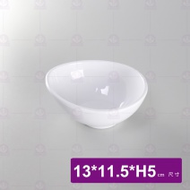 【LihTay】718蛋型碗(變形碗)-瓷白加金 13x11.5xH5cm