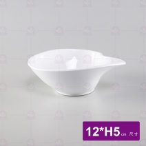 【LihTay】127變形(瓢型)碗-乳白 12x5cm(12入/盒)