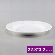 【LihTay】409湯盤-乳白 22.8x3.2cm