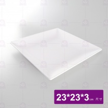 【LihTay】1202 四方皿-乳白 23x23x3cm