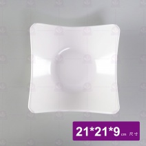 【LihTay】99四角缽大- 乳白 21x21x9cm