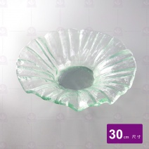 FL-0695 窯燒玻璃圓型深缽-綻放 30cm