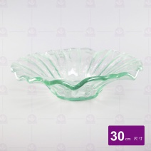 FL-0695 窯燒玻璃圓型深缽-綻放 30cm