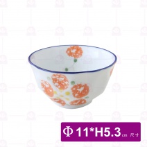 日式御織陶瓷4.3吋飯碗-橘花