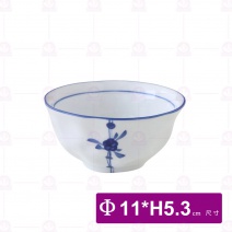 日式御織陶瓷4.3吋飯碗-花朵