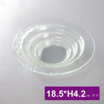 窯燒玻璃Caesar圓深碗-透明 18.5xH4.2cm