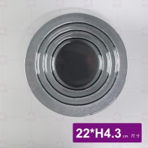 窯燒玻璃Caesar圓深碗-灰色 22xH4.3cm