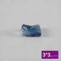 窯燒玻璃正方筷枕-藍色 FL-0512-B 3x3cm
