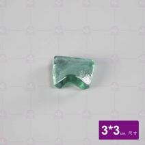 窯燒玻璃正方筷枕-淺綠 FL-0512-G 3x3cm