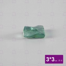 窯燒玻璃正方筷枕-淺綠 FL-0512-G 3x3cm