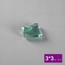 窯燒玻璃正方筷枕-淺綠 FL-0512-G 3x3cm