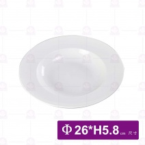 【全國磁器】義大利麵盤(W102)