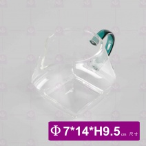 T-BL-10 玻璃方圓茶海(綠把)