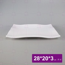 【LihTay】6021長方盤-乳白 28x20x3cm
