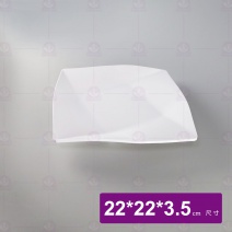 【HS】8031方井盤大-白 22x22xH3.5cm