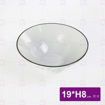 手繪藍菊7.5吋喇叭碗 19xH8cm