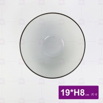 手繪藍菊7.5吋喇叭碗 19xH8cm