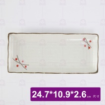 紅點10吋波浪長方盤 24.7x10.9x2.6cm