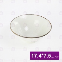 紅點7吋茶漬碗  17.4x7.5cm
