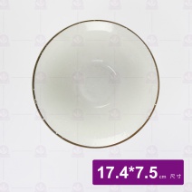 紅點7吋茶漬碗  17.4x7.5cm