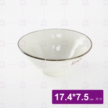 紅點7吋茶漬碗  17.4x7.5cm