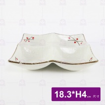紅點10吋四格盤 18.3x4cm\單格寬9cm