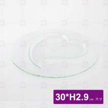 窯燒玻璃Love圓盤-透明色 NFL-3030W-T
