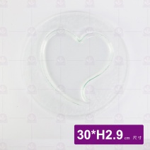 窯燒玻璃Love圓盤-透明色 NFL-3030W-T