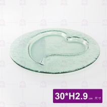 窯燒玻璃Love圓盤-綠色 NFL-3030W-G