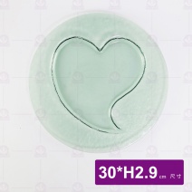 窯燒玻璃Love圓盤-綠色 NFL-3030W-G