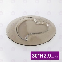 窯燒玻璃Love圓盤-茶色 NFL-3030W-C