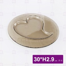 窯燒玻璃Love圓盤-茶色 NFL-3030W-C