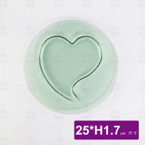 窯燒玻璃Love圓盤-綠色 NFL-2525W-G