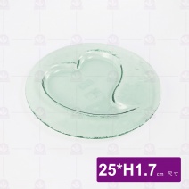 窯燒玻璃Love圓盤-綠色 NFL-2525W-G